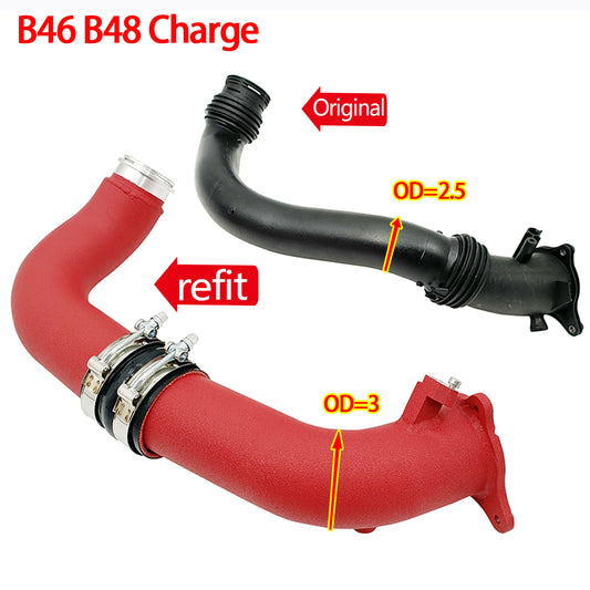 3'Intake Charge Pipe fit for BMW B46 B48 2.0T 320i 330i 330e 430i ix F30 F32 G20